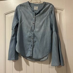 American Eagle Outfitters Blue Denim Shirt
